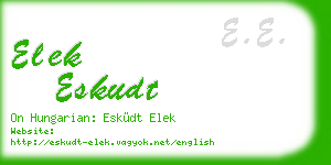 elek eskudt business card